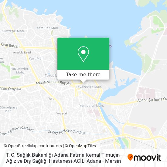 T. C. Sağlık Bakanlığı Adana Fatma Kemal Timuçin Ağız ve Diş Sağlığı Hastanesi-ACİL map