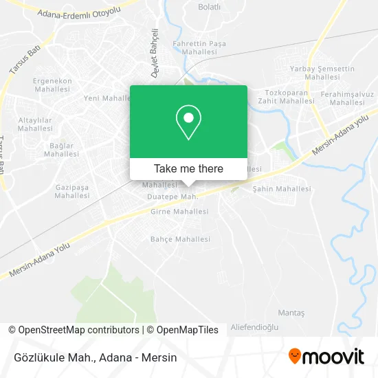 Gözlükule Mah. map