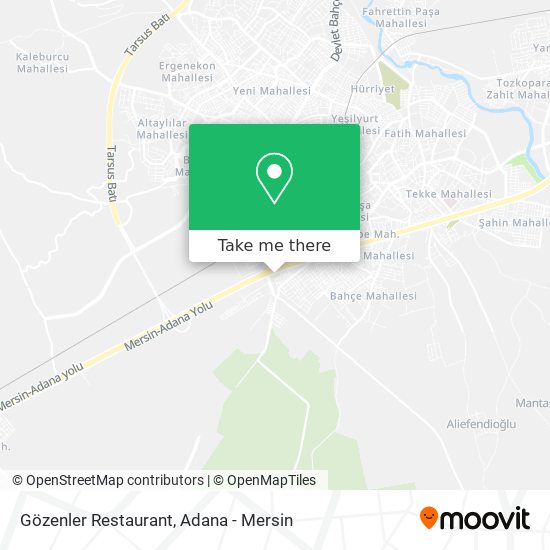 Gözenler Restaurant map