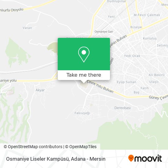 Osmaniye Liseler Kampüsü map