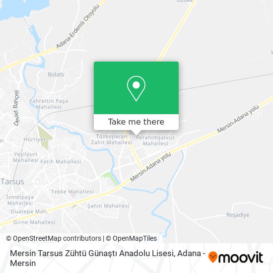 Mersin Tarsus Zühtü Günaştı Anadolu Lisesi map
