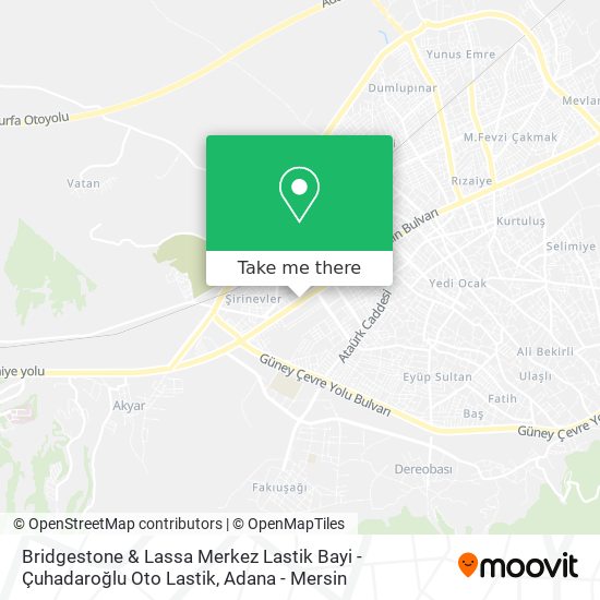 Bridgestone & Lassa Merkez Lastik Bayi - Çuhadaroğlu Oto Lastik map