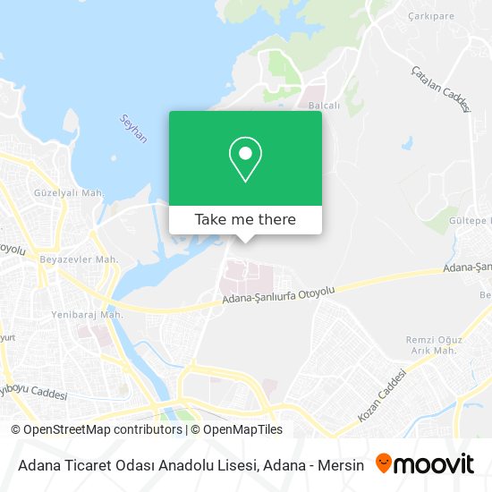 Adana Ticaret Odası Anadolu Lisesi map