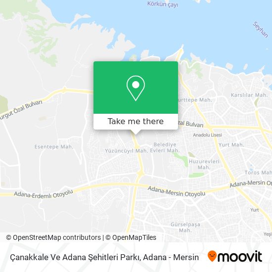Çanakkale Ve Adana Şehitleri Parkı map