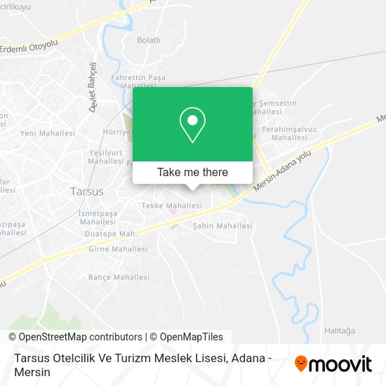 Tarsus Otelcilik Ve Turizm Meslek Lisesi map