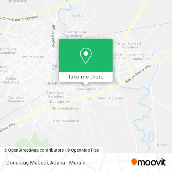Donuktaş Mabedi map