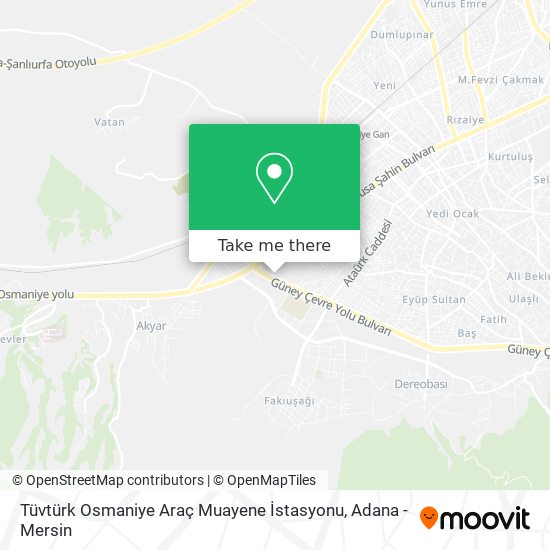 Tüvtürk Osmaniye Araç Muayene İstasyonu map