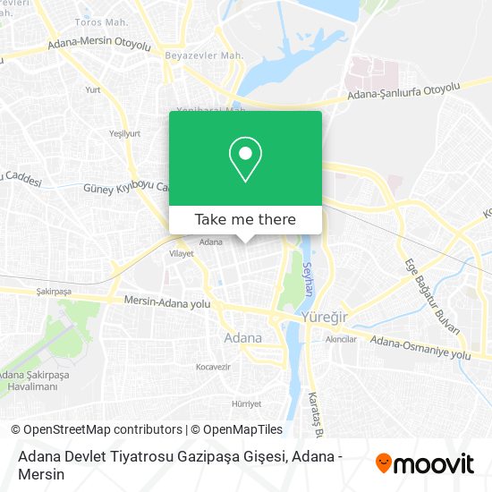 Adana Devlet Tiyatrosu Gazipaşa Gişesi map