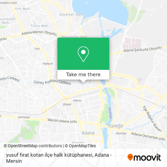 yusuf fırat kotan ilçe halk kütüphanesi map