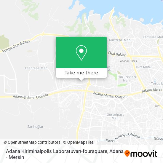 Adana Kiriminalpolis Laboratuvarı-foursquare map