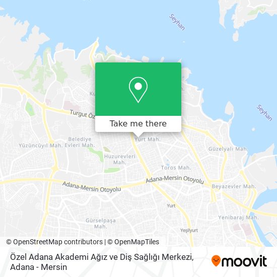 Özel Adana Akademi Ağız ve Diş Sağlığı Merkezi map