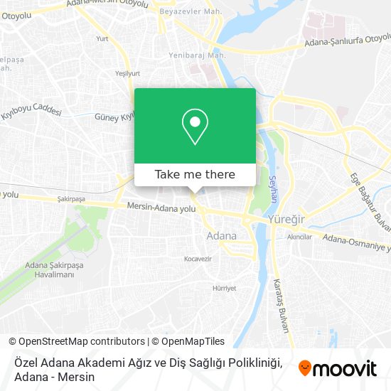 Özel Adana Akademi Ağız ve Diş Sağlığı Polikliniği map