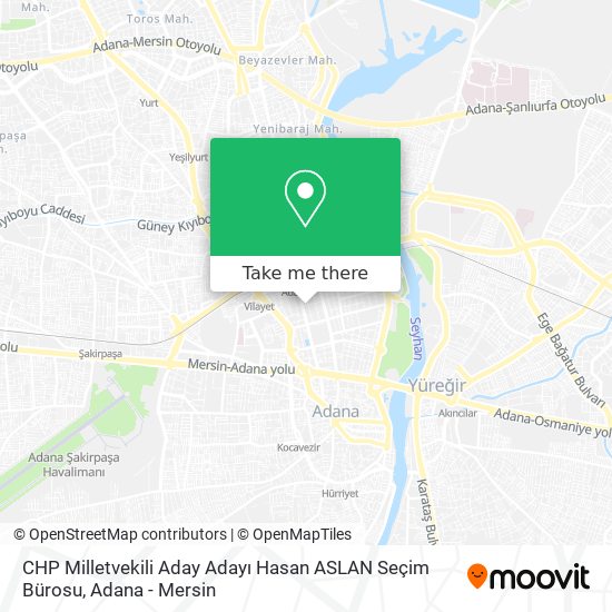 CHP Milletvekili Aday Adayı Hasan ASLAN Seçim Bürosu map