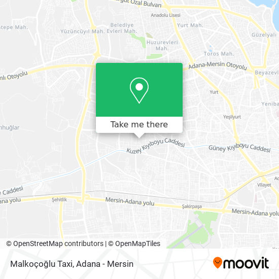 Malkoçoğlu Taxi map