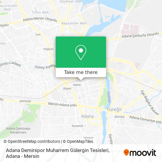 Adana Demirspor Muharrem Gülergin Tesisleri map