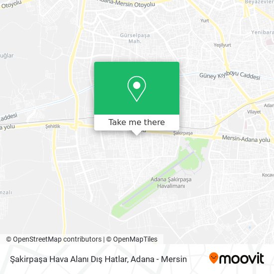 Şakirpaşa Hava Alanı Dış Hatlar map