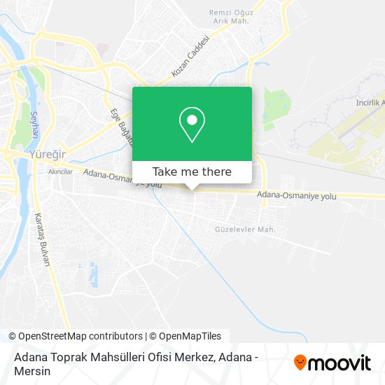 Adana Toprak Mahsülleri Ofisi Merkez map