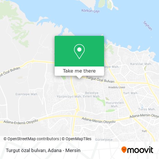 Turgut özal bulvarı map