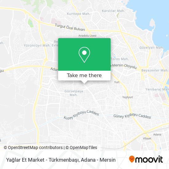 Yağlar Et Market - Türkmenbaşı map