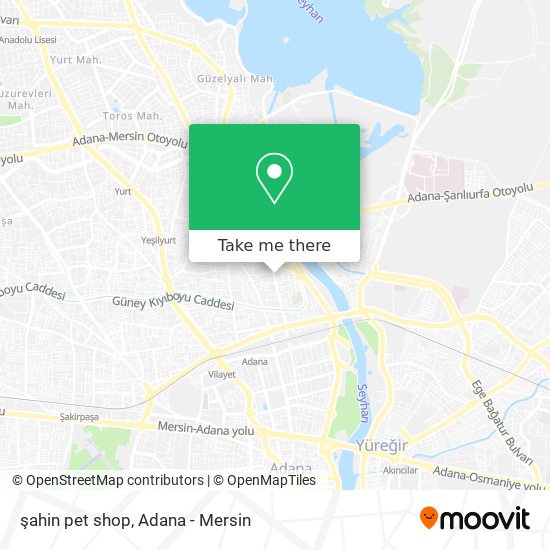 şahin pet shop map