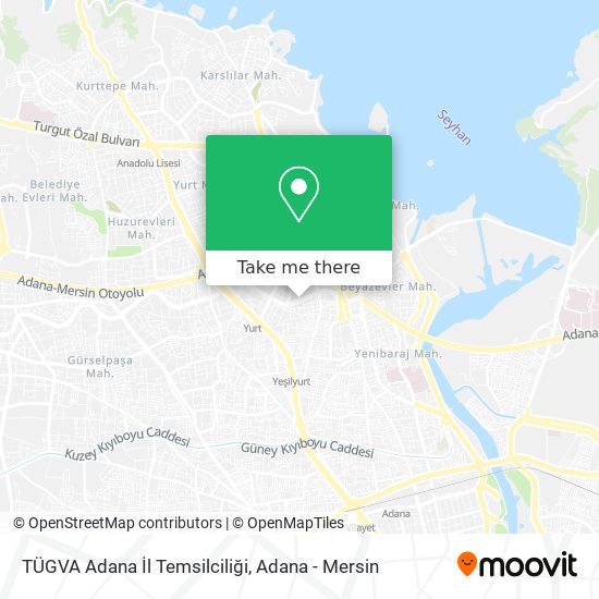 TÜGVA Adana İl Temsilciliği map