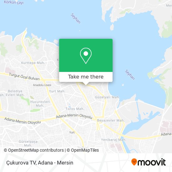 Çukurova TV map