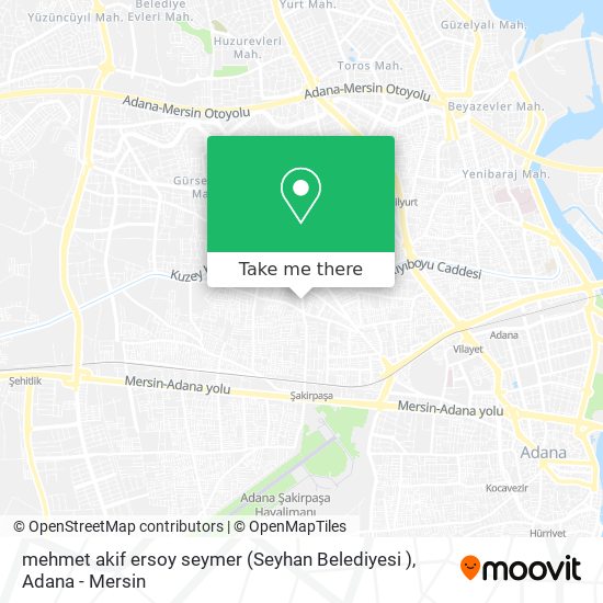 mehmet akif ersoy seymer (Seyhan Belediyesi ) map