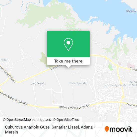 Çukurova Anadolu Güzel Sanatlar Lisesi map