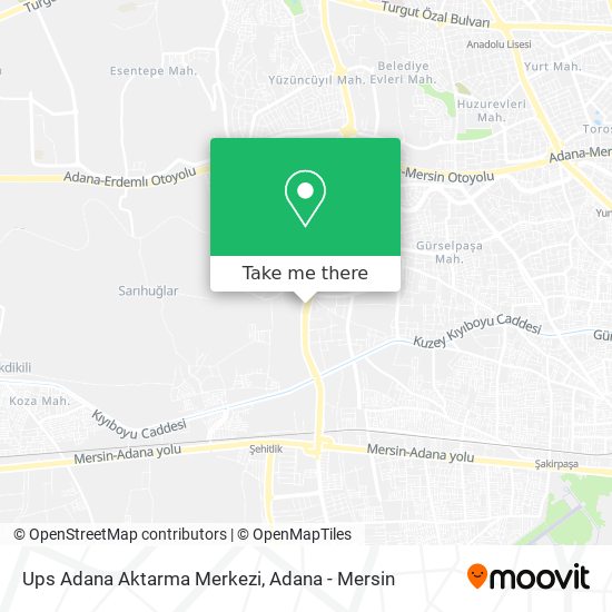 Ups Adana Aktarma Merkezi map