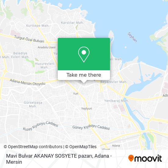 Mavi Bulvar AKANAY SOSYETE pazarı map