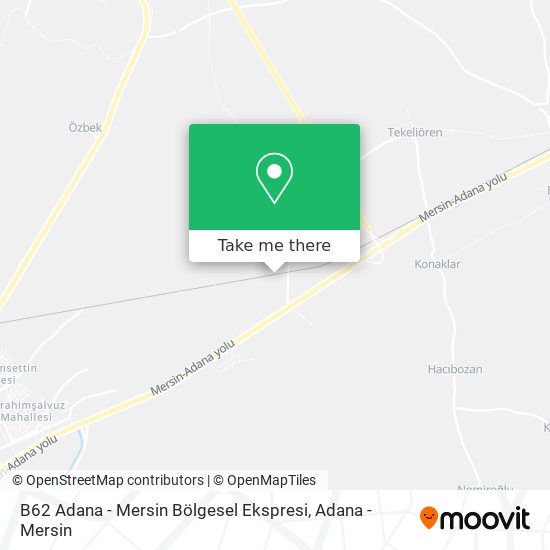 B62 Adana - Mersin Bölgesel Ekspresi map
