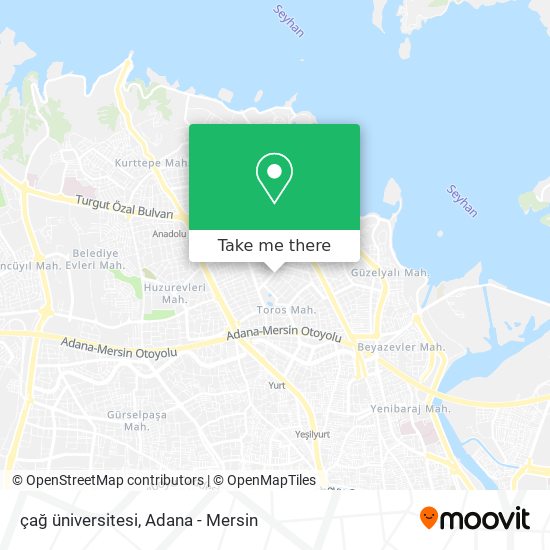 çağ üniversitesi map