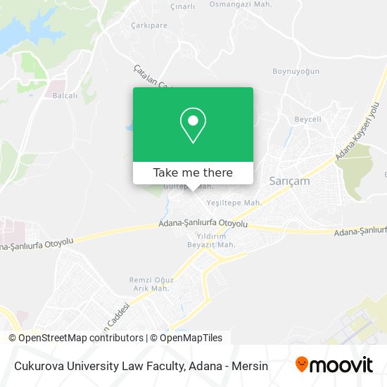Cukurova University Law Faculty map
