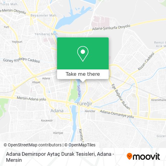 Adana Demirspor Aytaç Durak Tesisleri map