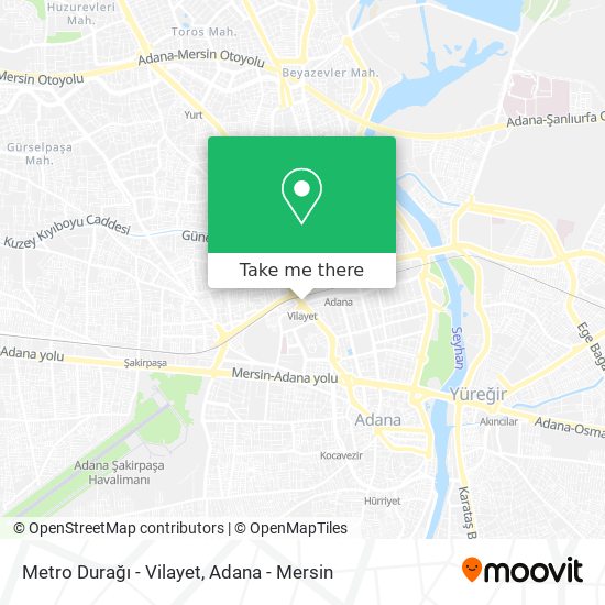 Metro Durağı - Vilayet map
