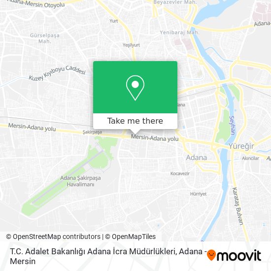 T.C. Adalet Bakanlığı Adana İcra Müdürlükleri map