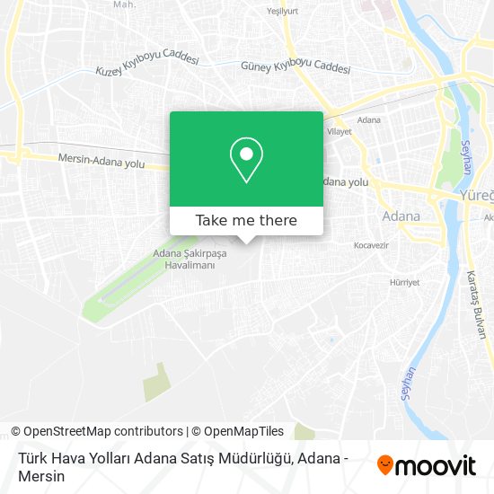 Türk Hava Yolları Adana Satış Müdürlüğü map