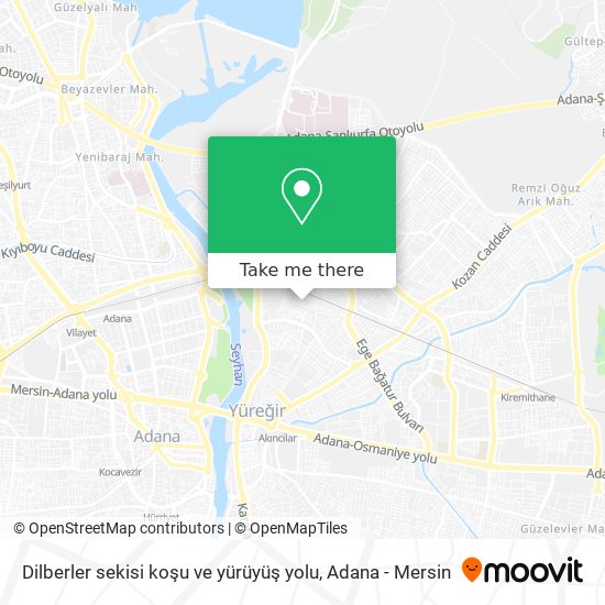 Dilberler sekisi koşu ve yürüyüş yolu map