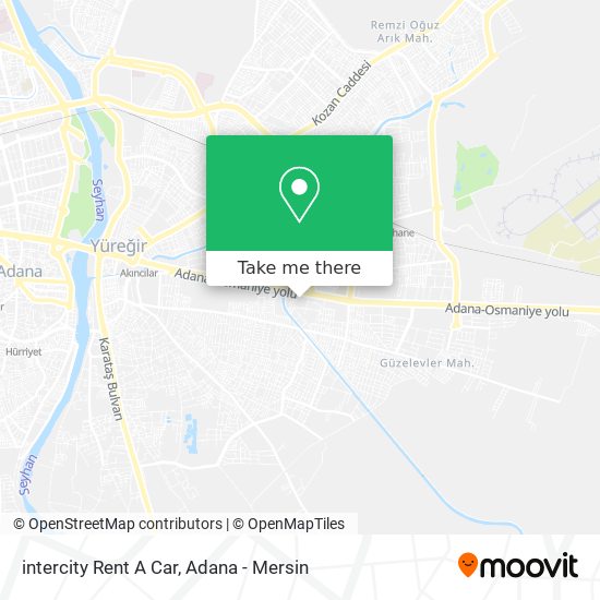 intercity Rent A Car map
