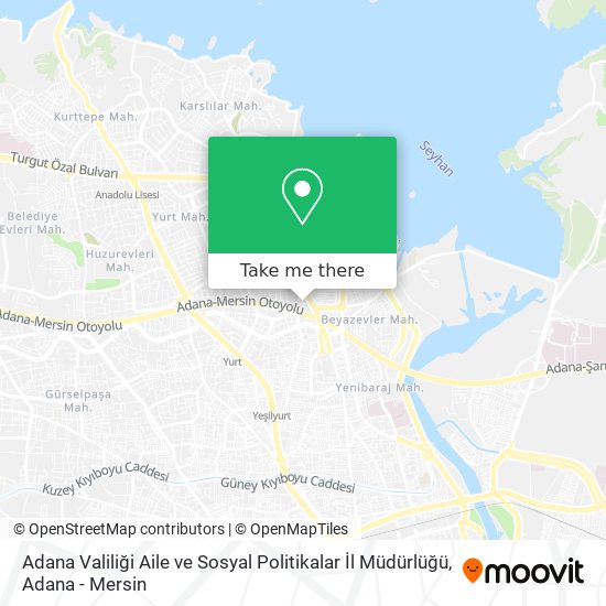 Adana Valiliği Aile ve Sosyal Politikalar İl Müdürlüğü map