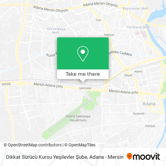 Dikkat Sürücü Kursu Yeşilevler Şube map