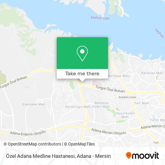 Özel Adana Medline Hastanesi map