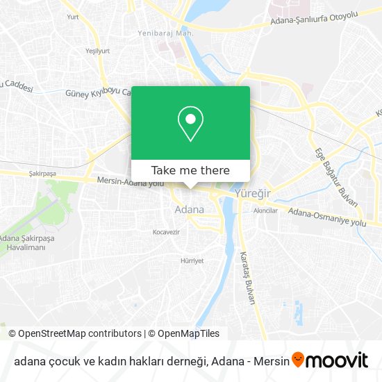 adana çocuk ve kadın hakları derneği map