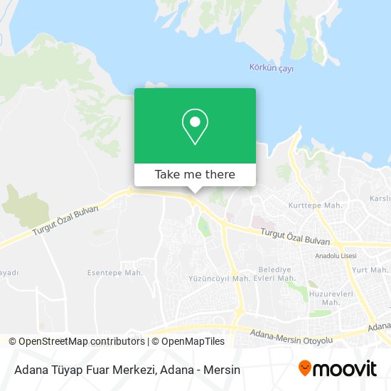 Adana Tüyap Fuar Merkezi map
