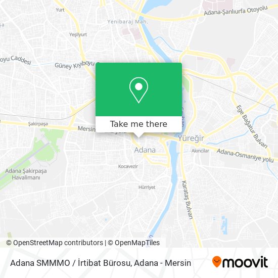 Adana SMMMO / İrtibat Bürosu map