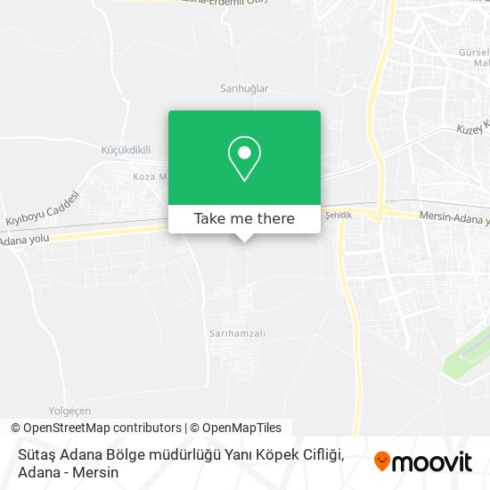 Sütaş Adana Bölge müdürlüğü Yanı Köpek Cifliği map