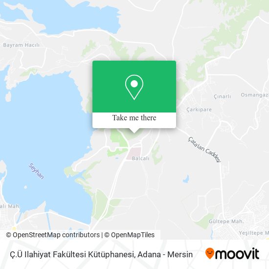 Ç.Ü Ilahiyat Fakültesi Kütüphanesi map