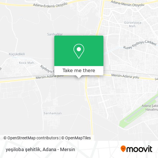 yeşiloba şehitlik map