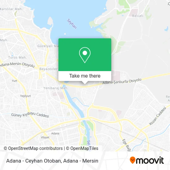 Adana - Ceyhan Otoban map