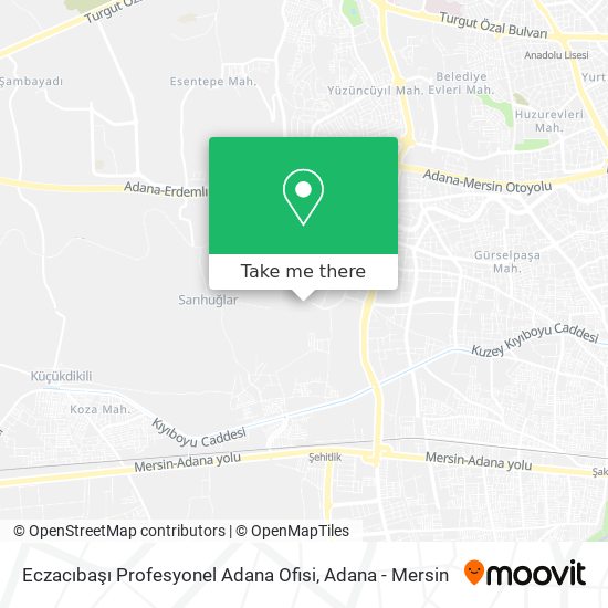 Eczacıbaşı Profesyonel Adana Ofisi map